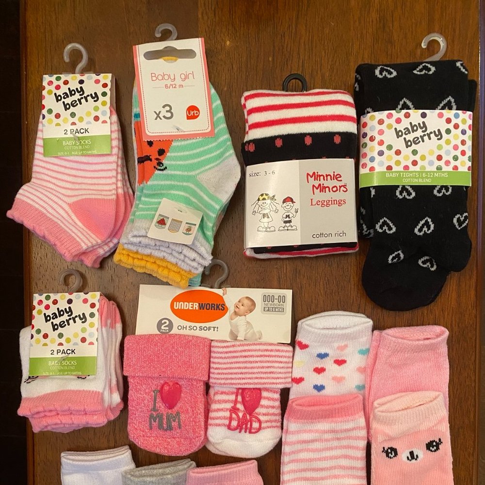 Baby Girl 0-12 Months Socks Bundles